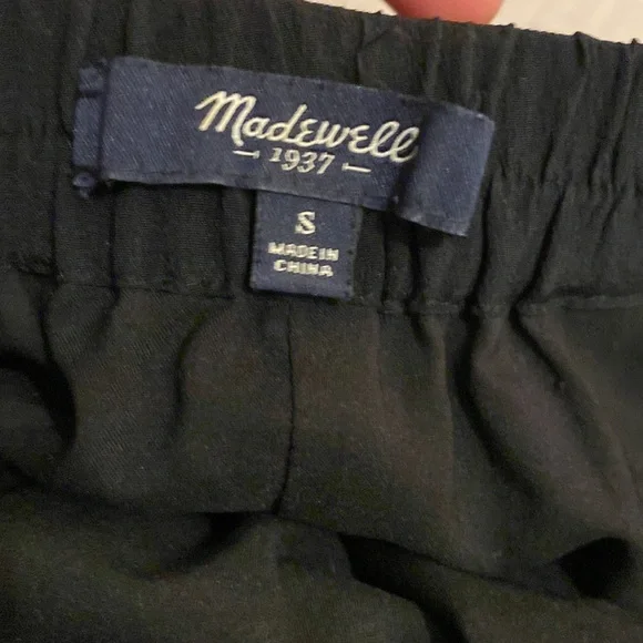 Madewell Black 100% Silk Mid-length Straight Island Skirt Elastic Waist. Size S - Picture 4 of 9